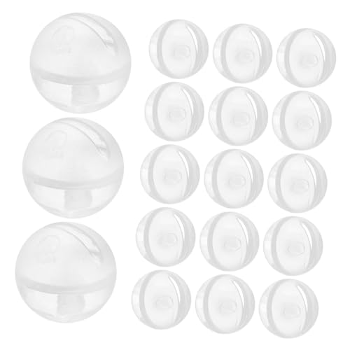 Sosoport 30Pcs Rattle Box Repair Clear Squeakers Rattle Balls for Pet Noise Maker Inserts Plastic Rattles with Ringing Bells for Puppet