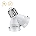 DiCUNO 2 in 1 E26 Socket Splitter Adapter, 2 E26 Standard Medium Base Bulbs in 1 Socket, Y-Shape Lamp Holder Converter, Maximum 200W and 165℃ Heat Resistant Light Bulb Splitter, 2-Pack