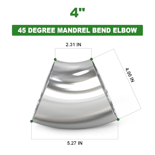 Codo curvo de mandril TAISHER de acero inoxidable 4 pulgadas para escaleras en interiores 2