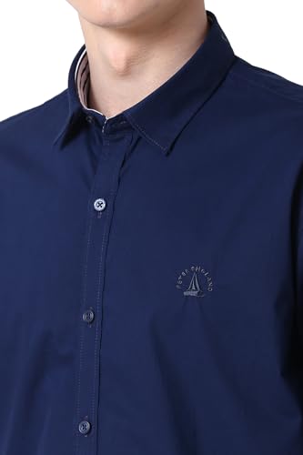 Image of Peter England Men's Solid Slim Fit Shirt