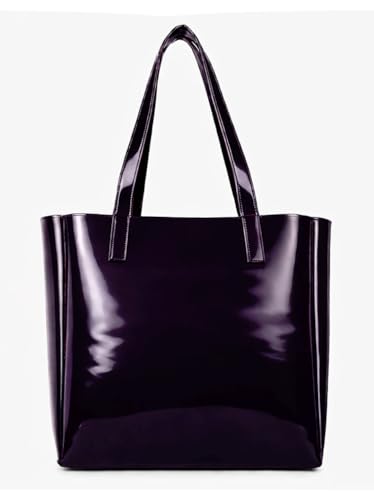 Image of Carrylux Spacious Tote Bag For Womens Handbag Ladies Purses, With Zip Closure Shining Synthetic Leather | Spacious