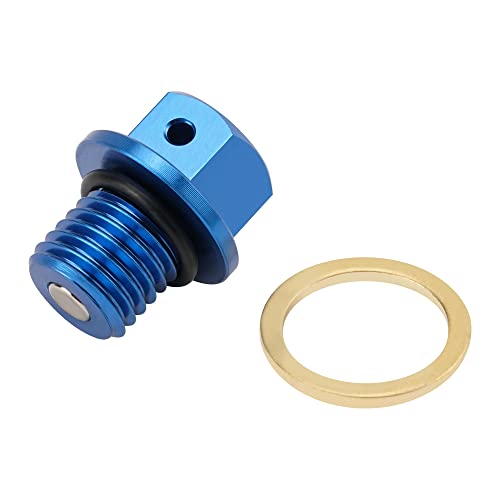 Image of NICECNC Blue M12 x P1.5 Magnetic Drain Plug Compatible with Husqvarna TC /TE /FC /FE /TX /FX 125-501 2014-2023 Compatible with FREERIDE250F 2018 FREERIDE250R 2014-2017 See Fitment