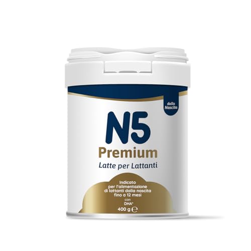 STERILFARMA N5 PREMIUM in polvere, CONSIGLIATO DAL MEDICO PEDIATRA indicato per l'alimentazione di lattanti dalla nascita fino a 12 mesi con DHA, 400 g