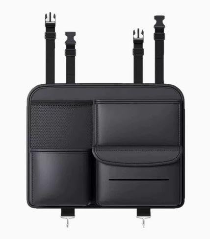 車載 レザー製 シートバックポケット 後部座席・リアシート用 収納ポケット カーシートバック車吊り下げバッグ 後部座席用収納袋 車用 収納袋 多機能 簡単取付 省スペース カー用品 ショートスタイル