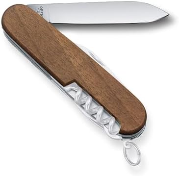 Victorinox Huntsman Wood Swiss Army Knife, Medium, Camping Pocket Knives, Multi Tool, 13 Functions, Large Blade, Saw, Wood
