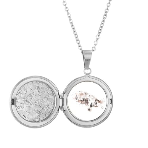 Collier médaillon aquarelle voiture britannique pendentif vintage rétro pour femme et homme
