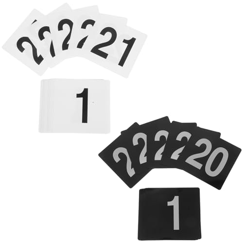 ERINGOGO Pvc Table Number Cards 50pcs for Wedding Party and Restaurant Easy Install Seating Tags