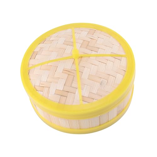 Mikinona 1 Juego vapor de bambú moño albóndigas cestas de vapor para cocinar comida al vapor tapa cocinando Buque de vapor de verduras de comida china el plastico