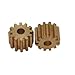 BELTXTROPHE 4pcs 0.4 Module 12 Teeth Copper Flat Gear 5.6mm Diameter Cylindrical Gear 2mm Tight Fit 0.4M 12T Straight Teeth Pinion Industry