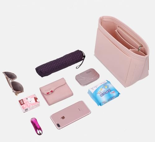 Lckaey Purse Organizer for purse organizer insert for le pliage Y012-pink-M4
