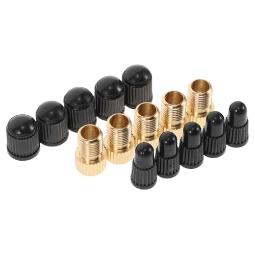 Abaodam 15pcs Bike Pump Valve Adapter Set Lightweight Portable Valve Caps for Road Mountain Bikes Compatible with Various Types Easy Tire Inflation