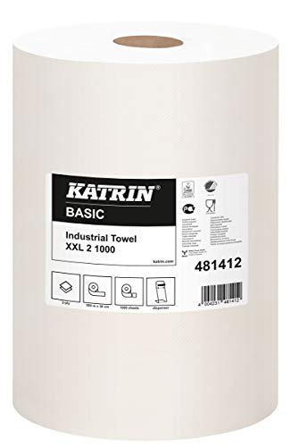 KATRIN® Dweildoek Basic XXL, tissue, 2-laags, op rol, 1.000 doeken, 38 x 38 cm (2 rollen), je ontvangt 1 verpakking van… - Image 4