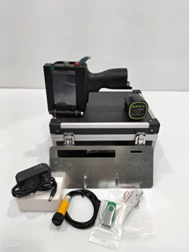 Image of P100 Handheld Manual Inkjet Printer | TIJ 2.5 Thermal Foaming | Touch Screen /Barcode and QR Code Inbuilt | USB Storage Supported Heavy Duty Model | Includes Black Ink Cartridge