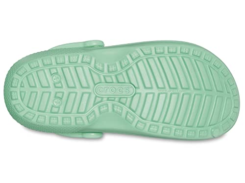 Image of Crocs Unisex-Adult Classic Lined Clog | Fuzzy Slippers, Jade Stone, 6 Men /8 Women