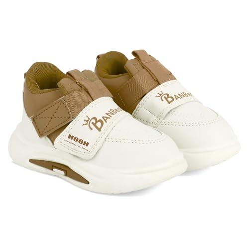Image of HOOH Kids Fashion Sneakers, Unisex Comfort Shoes with Velcro Strap for Baby Boys and Girls for Age 18 Months to 7 Years