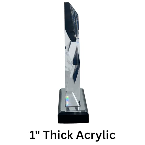 Express Medals 7.25 Inch Acrlic Diamond Shaped Excellence Achievement Award Trophy. Plaque recogniton Awards with Gift Presentation Box