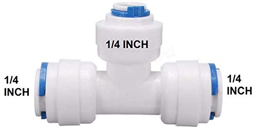 Image of Water Purifier Push Fit Tee Connector | 3 Way Tube Jointer Quick Connect | Push Fit Type Connector | T-Shape 6 mm For RReverse Osmosis System (Pack of 100)