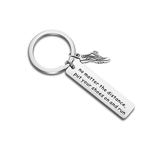 Running Gifts No Matter The Distance Put Your Shoes On And Run Running Shoe Charm Keychain Marathon Gifts Running Jewelry (runner keychain)