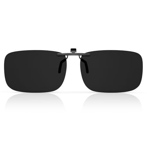 Image of Goiteia Polarized Flip up Clip on Sunglasses over Prescription Glasses for Men Women-Upgraded No Blue Glare