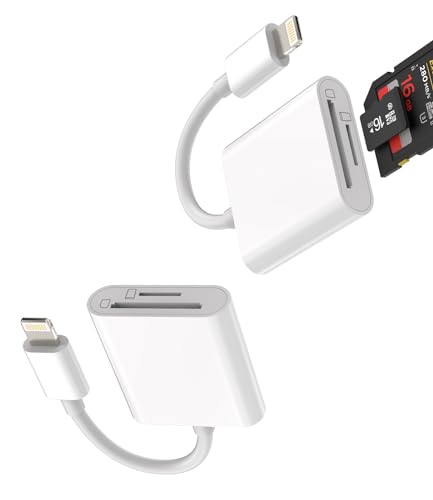 【Doppio slot per scheda 2 in 1】Il accessori adattatore lettore di schede SD compatibile con schede di memoria SD e Micro SD, supporta tutti gli iPhone/ipad con iOS 13 o versioni successive, consente di scaricare facilmente foto o video dalle schede SD direttamente su iPhone o iPad e condividerli video o foto con amici e parenti sempre e ovunque.