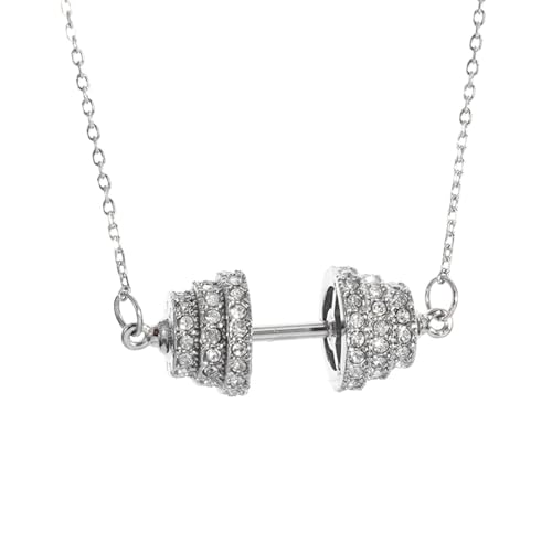 Bijoux de sport collier mixte haltère pour gym et musculation au quotidien