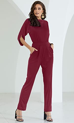 Image of KOH KOH Womens Short Sleeve Semi Formal Cocktail One Piece Jumpsuit Romper