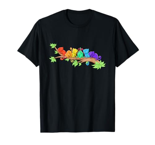 Divertido LGBT Camaleón Rainbow Queer Activista Gay Camiseta