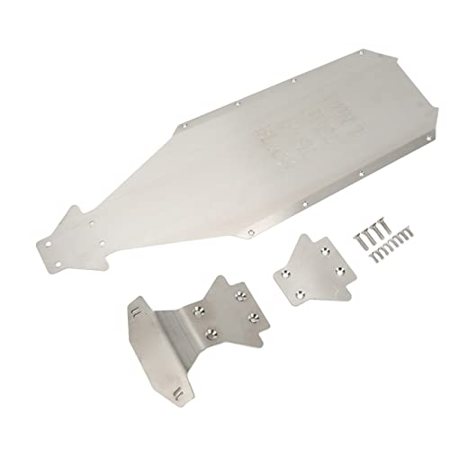 Kit protection châssis Kraton EXB 1/8 en acier inox plaque argentée haute résistance