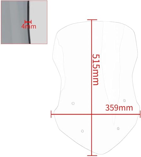 Déflecteur de vent pour NC750X protège de l'air et des projections - 2