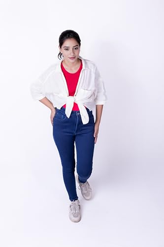 Image of Women's Skinny Fit Full-Lenth High Rise Stretchable and Comfortable Denim Jeans