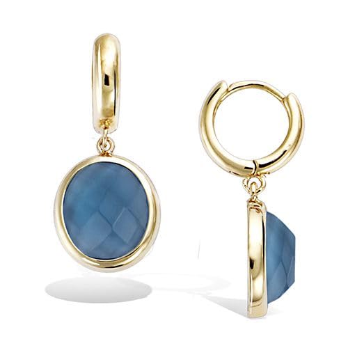 Boucles d'oreilles CHIVAL ovales bleu pour illuminer vos tenues chic
