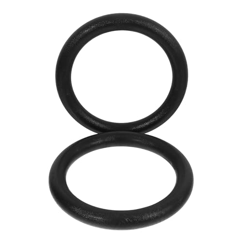 Anillas de gimnasia ABS negro 2 piezas para entrenamiento