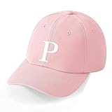 Baseball Hat Pink with Letter P for Women Adult,Personalized Baseball Cap,Adjustable Size,Sun Cap,Fishing Hat,Monogrammed Giftss for Women,Mom,Friend,Sister,Daughter,Teen Girls