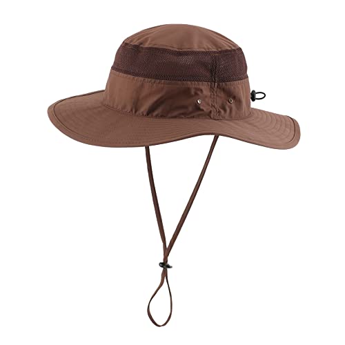 Image of Home Prefer UPF 50+ Men's Sun Hat Wide Brim Bucket Hat UV Protection Hat for Mens Womens Beach Safari Gardening Golf Fishing