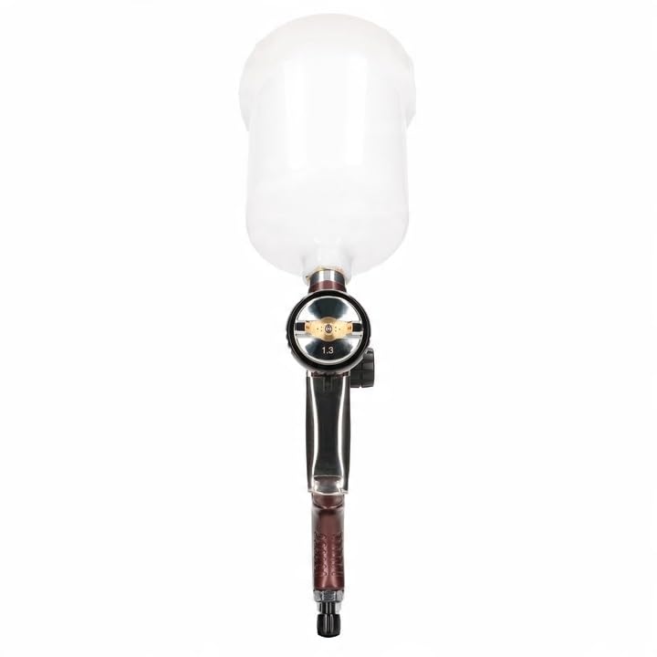 XP 300 Lackierpistole 1,3 mm Düse LVLP – Profi Farbspritzpistole mit 600ml Becher für Lack, Grundierung, Klarlack, Wasserbasislacke, Holzlacke – inkl. Zubehör & Anschluss