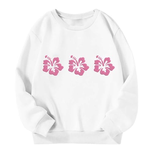 Sweatshirts for Teen Girls Preppy Oversized Cute Graphic Crewneck Hoodies Long Sleeve Soft Basic Casual Y2k Sweater3