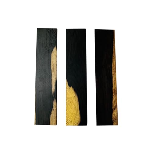 【B品】 スライスウッド 黒檀 2.3mm厚 【154×34mm】 3枚set シート 工作 木工 工芸 修繕 補修 模型 天然木 板材 薄板 粗取り材