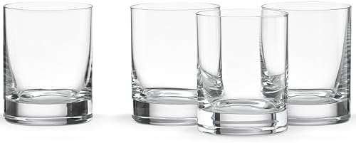 Lenox Tuscany Classics Cylinder Double Old Fashioned Glass, Clear 13 oz Set of 4 -
