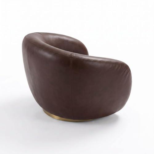 Image of Kingsman Furnitures Brok Swivel Luxury Accent Arm Chair 360 Degree Rotatable Sofa for Home | Bedroom, Living & Drawing Room | Ultra Soft and Comfortable for Lounge (Espresso, Swivel)