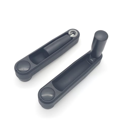 Image of 5inch Nylon Foldable Crank Handle Hidden Style Drill Press Revolving Handle with Round or Square Installation Hole for Industry Lathe Milling Grinding Machine (Round Hole 14x125)