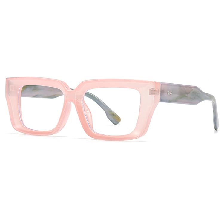 bullabulling Retro Oprah Style Reading Glasses Women Fashion Square Blue Light Blocking Readers Thick Frame Eyeglasses