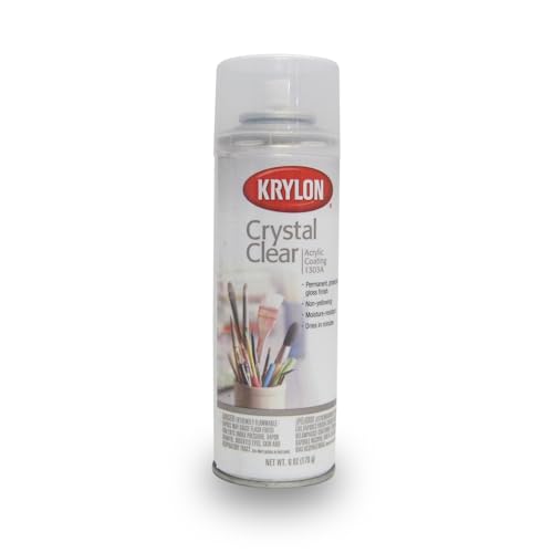 Krylon K01303A07 Crystal Clear Acrylic Coating Aerosol Spray, 6 Ounce