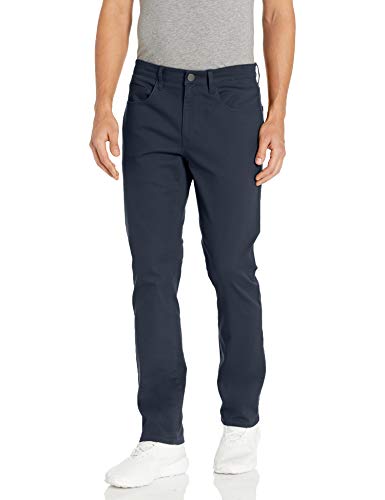 Amazon Brand - Peak Velocity Men's Cotton Rich Active Chino Pant, Navy, 42W x 30L
