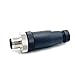 FOWIUNYE M12 4 Pin Male Connector, 12mm D Code Industrial Circular Connector Field Assembly Wireable Sensor IP67 Straight Type Adapter Unshiled 250V 4A AC/DC Connector for PG7