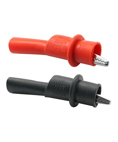 AC175 Multimeter Test Leads Alligator Clips with Flexible Boots Fits for Fluke TL71, TL75, TL175 and TP175 Test Leads