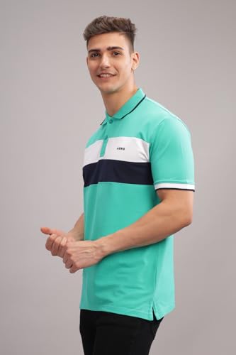 Image of ADRO Men's 100% Cotton Regular Fit Polo T-Shirt