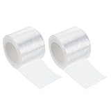 M METERXITY 2 Pack Badminton Grip Cushion Wrap - PE Tennis Badminton Racket Grip Tape Anti Slip Backing Film, Apply to Ball Racket Sports (77 Yard, Clear)