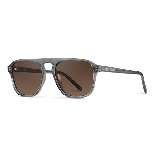 Image of WearMe Pro Polarized Modern Aviator One-Bridge Square Mens Sunglasses