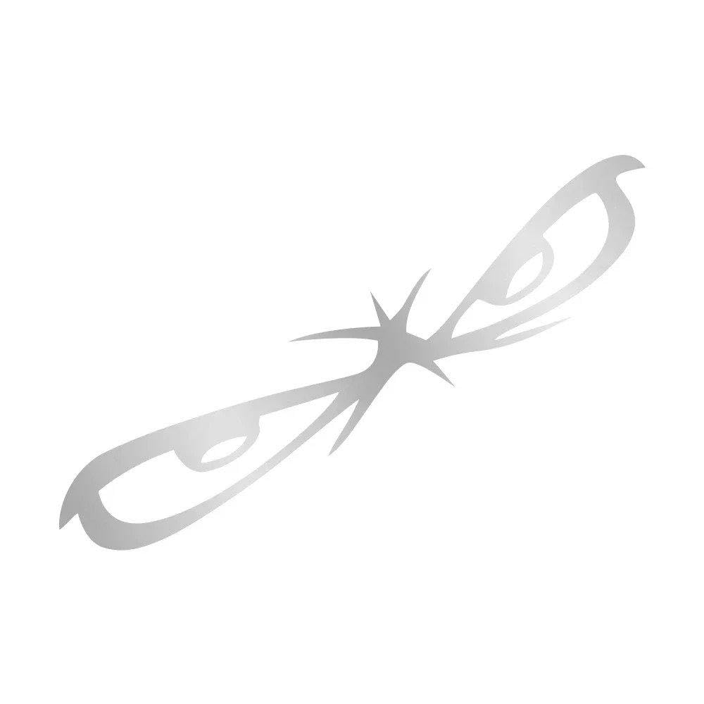 Bertdcx Matt Silver Auto Accessory Evil Eyes Car Front Windshield Sticker Vinyl Decal Decoration Accessories(Matt Silver)