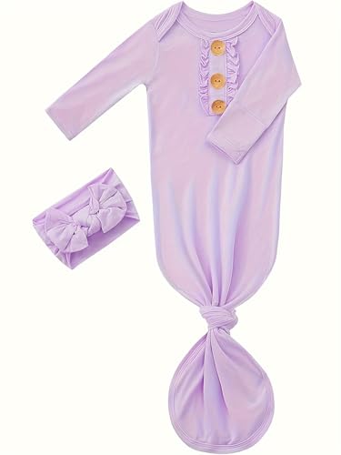Bow Dream 3 Baby Girls' Nightgowns Newborn gowns Sleepers infant Pajamas Gifts 0-3 Months3